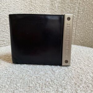Vintage Jean Paul Gaultier black leather wallet